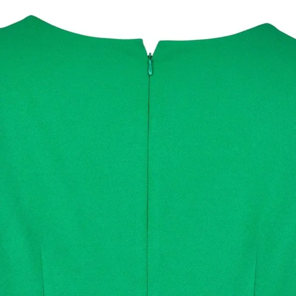 DKNY Sheath Dress 12 Women Green Ruched Sleeve Empire Waist Business Office - Picture 11 of 12